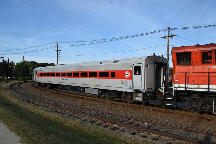 Our train moving to the service track at Danbury